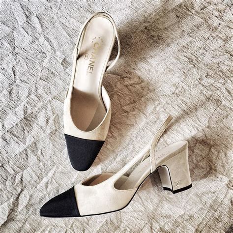 chanel two tone slingbacks wedding|Chanel slingback price euro.